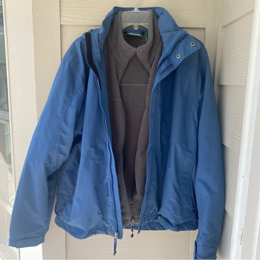 L.L. Bean Men’s blue and gray 3 in 1 jacket/coat. Medium. - Picture 3 of 14